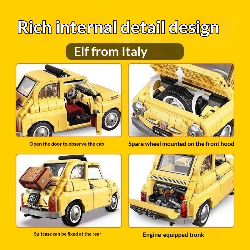 Kids Toys Under 500 - Kompatybilne z Lego 10271 Fiat 500