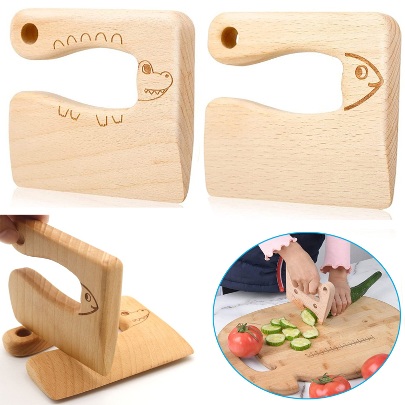 Kids Toys Kitchen - Drewniany nóż dla dzieci zabawki kuchenne